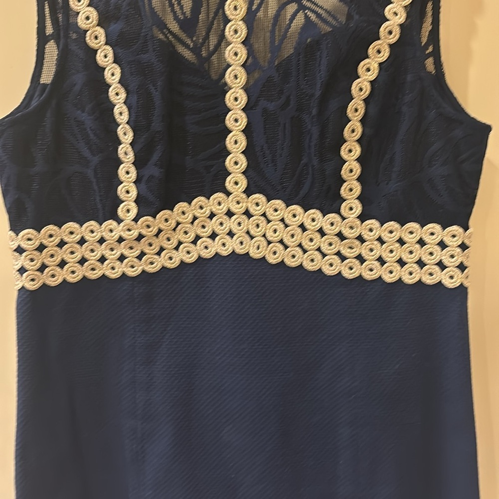 Lilly Pulitzer sleeveless dark navy dress size 6 - Picture 6 of 16